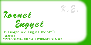 kornel engyel business card